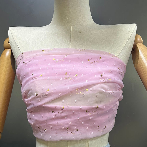 Cat Foil Cut Flower Fabric