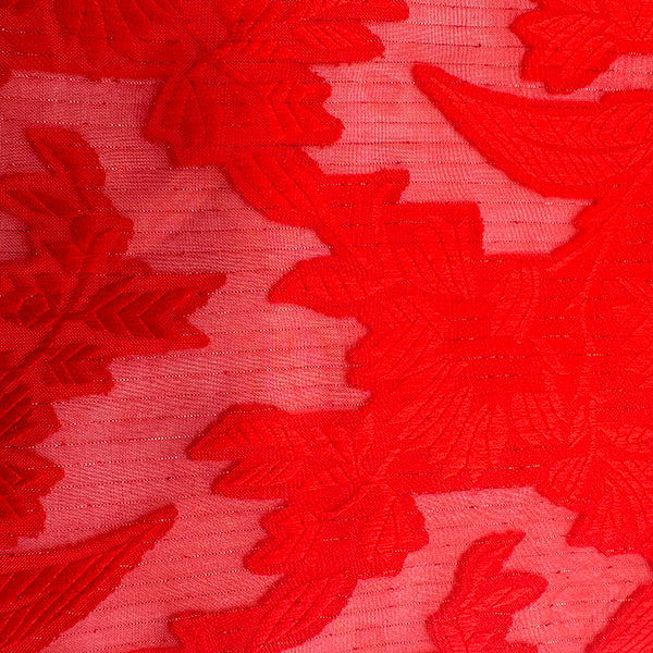 Silver Cut Flower Fabric