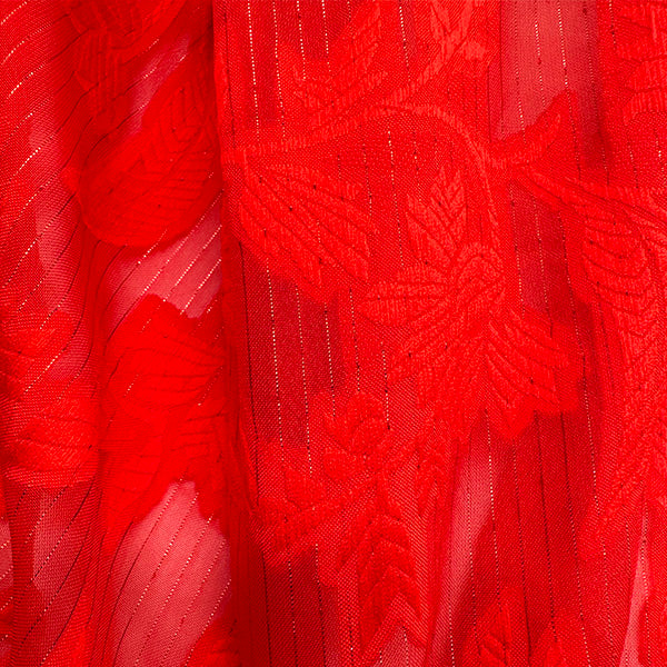 Silver Cut Flower Fabric