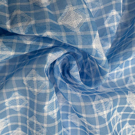 Yarn-Dyed Ripstop Cut Flower Fabric