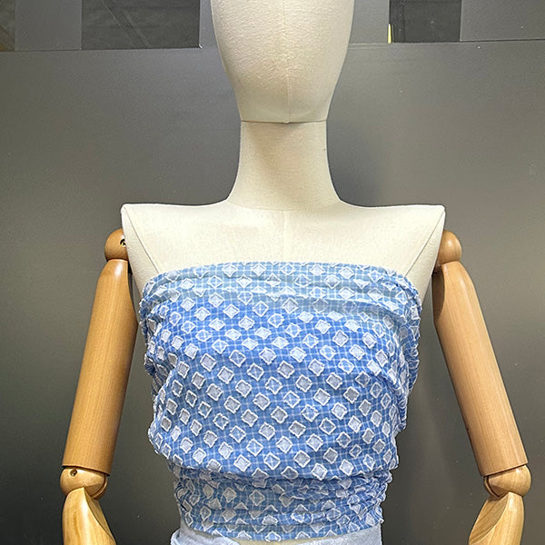 Yarn-Dyed Ripstop Cut Flower Fabric