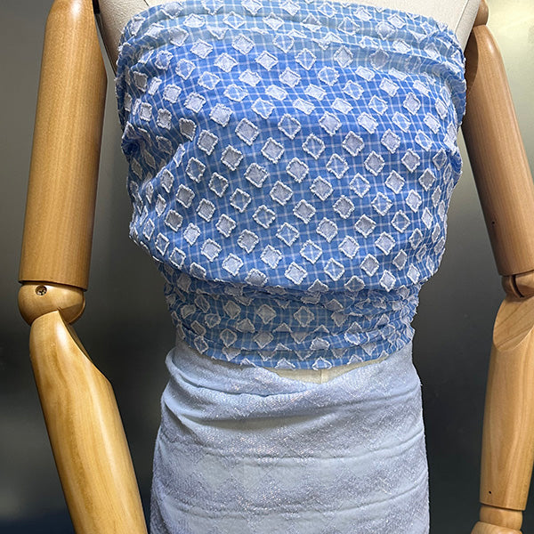 Yarn-Dyed Ripstop Cut Flower Fabric