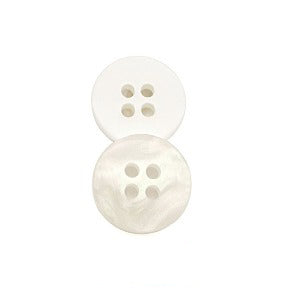 Elegant Imitation Shell Resin Buttons - 2-Hole & 4-Hole for Shirts & Kidswear