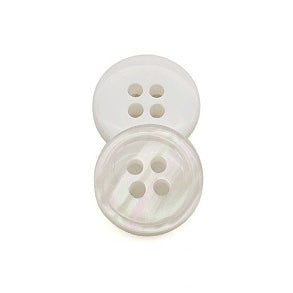 Elegant Imitation Shell Resin Buttons - 2-Hole & 4-Hole for Shirts & Kidswear