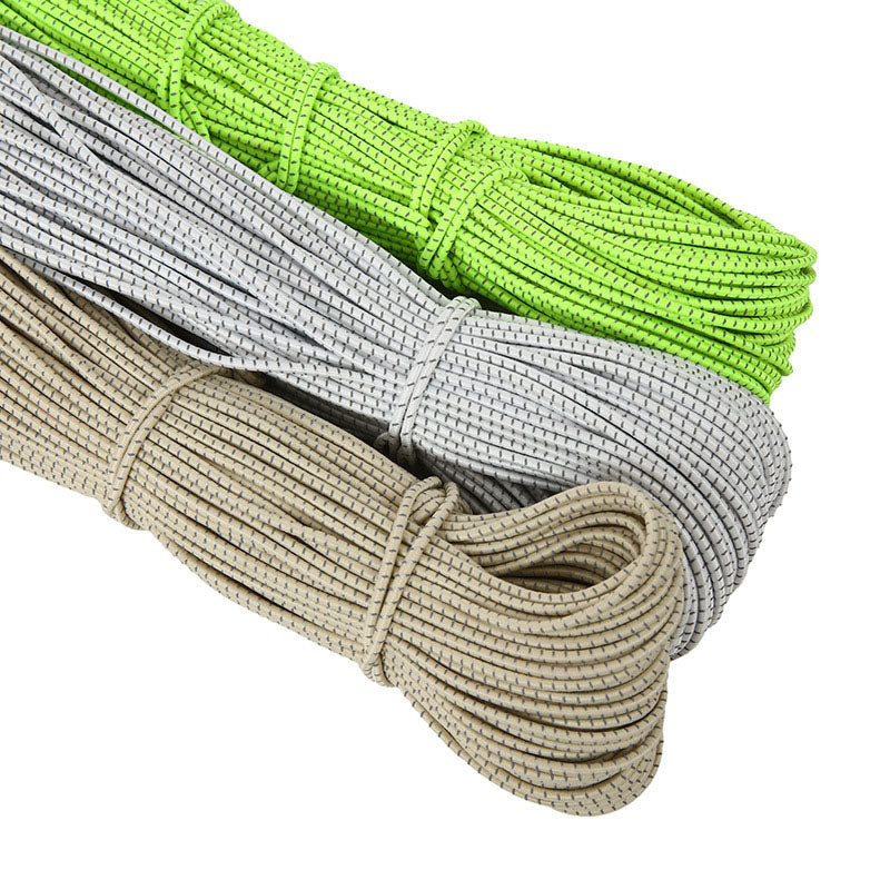 Multi-Color Reflective Round Elastic Cord - Durable & Stretchy for Apparel