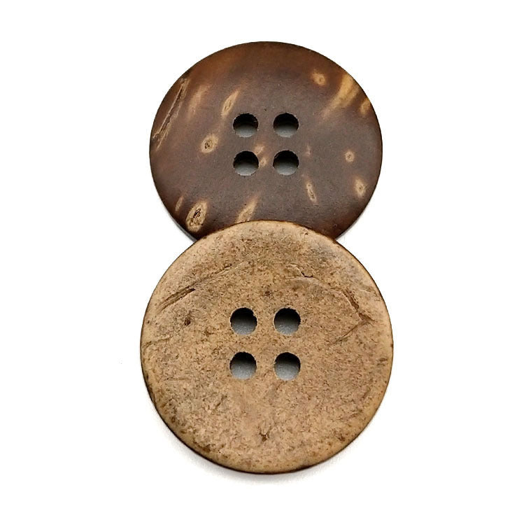 Eco-Friendly Coconut Shell Buttons - 2-Hole & 4-Hole for Clothing & Sweaters.