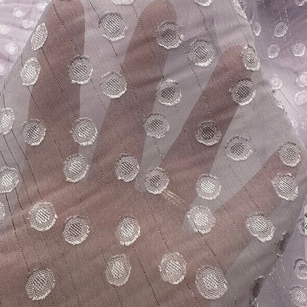 Silver Dot Cut Flower Fabric