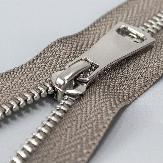 Durable No. 5 Metal Open-End Zipper - Premium Copper Teeth for Jackets, Coats, and More